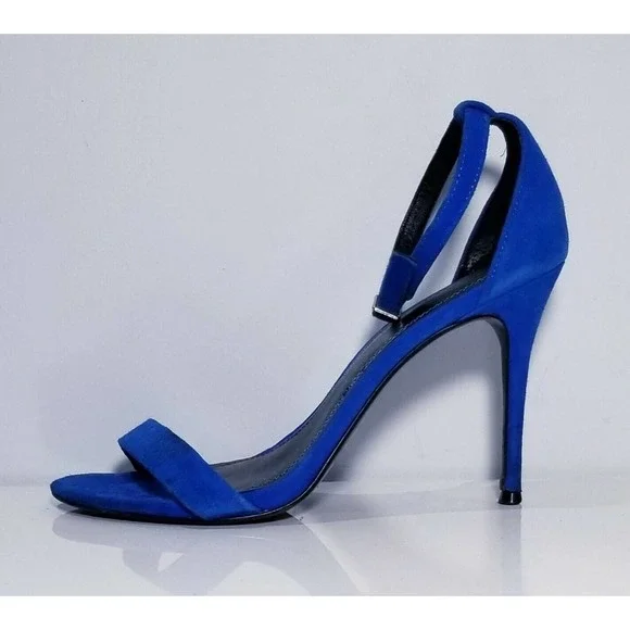 SANDRO PARIS ALINA NEON COBALT BLUE STRAPPY SANDALS SHOES $470 38 / US 7.5 7 1/2 - Picture 12 of 12